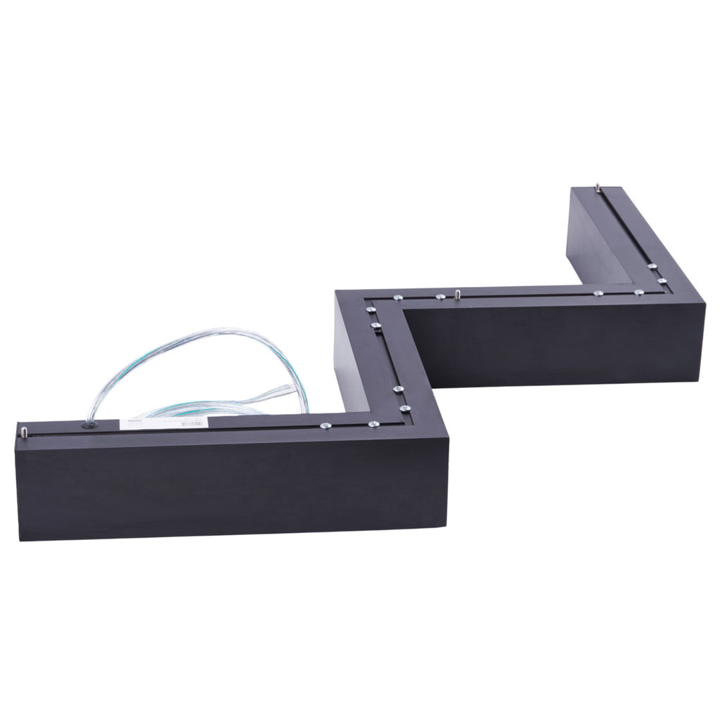 ULO-K19A 28W/4000K/Z30-120 IP40 BLACK Светильник линейный светодиодный подвесной. Зигзагообразный, профиль 50х70мм. Белый свет (4000K). 3000Лм. Алюминий. Цвет черный. TM Uniel