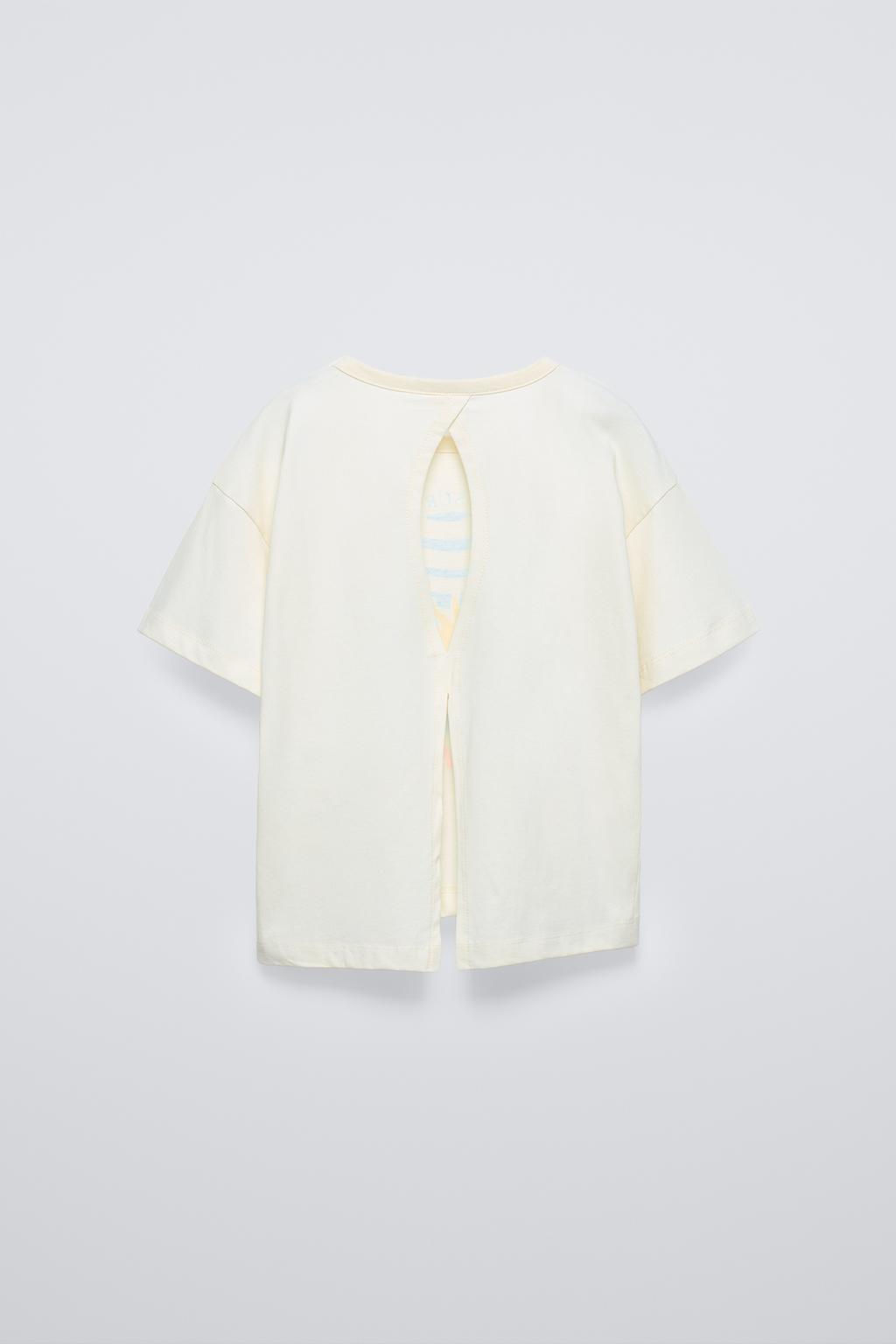 SUN T-SHIRT WITH CUT-OUT DETAIL - Zara фото 3