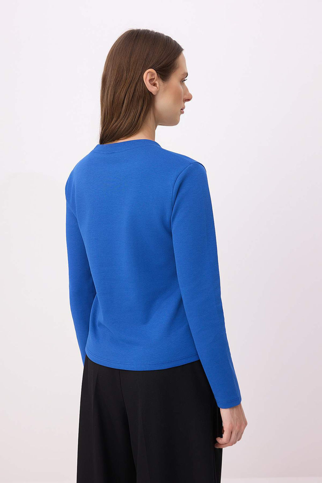 Saks Regular/Normal Kal?p Uzun Kollu Yumusak Orme Bluz TWOSS26BZ00693 - Trendyolmilla фото 4