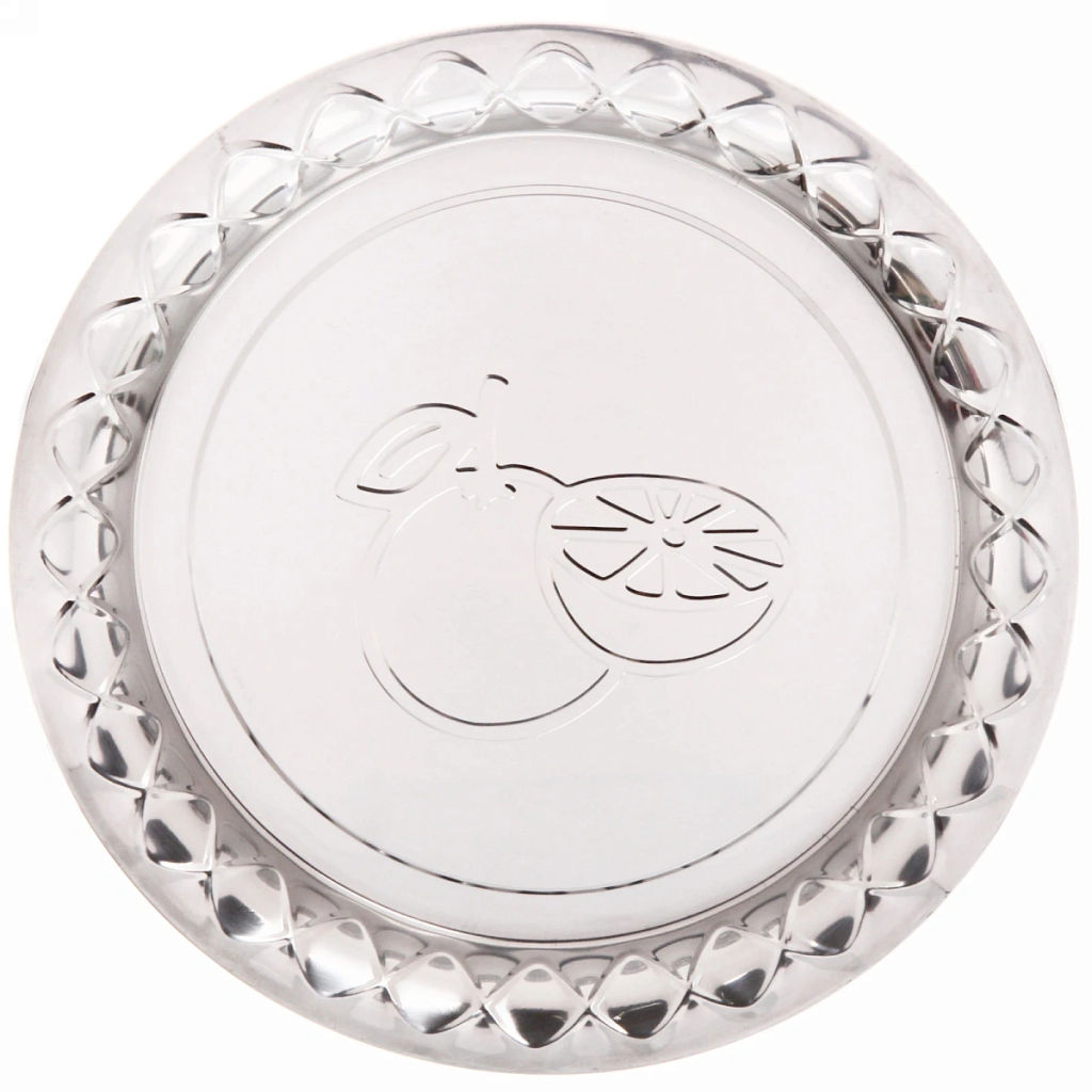 Цена за 3 шт. Поднос металлический "Лимоны" 28 см