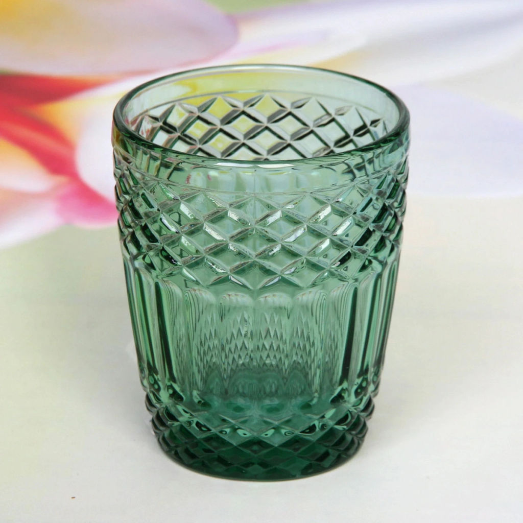 Цена за 2 шт. Стакан низкий 300мл "Emerald" Ромбы