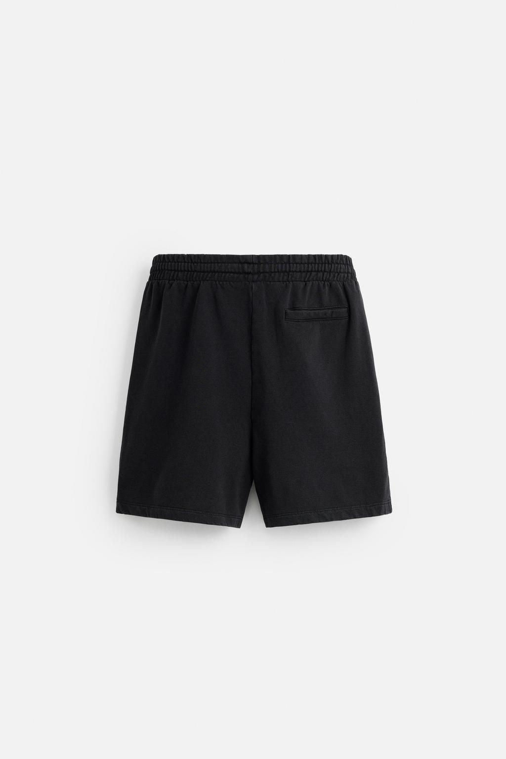 WASHED RELAXED FIT JOGGER BERMUDA SHORTS - Zara фото 7