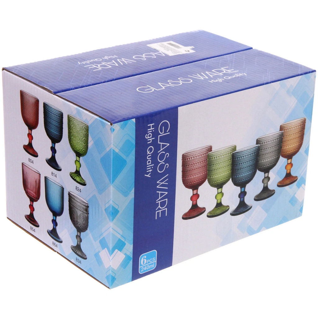 Бокал для вина 240мл "Cristal" в наборе 6шт, зеленый