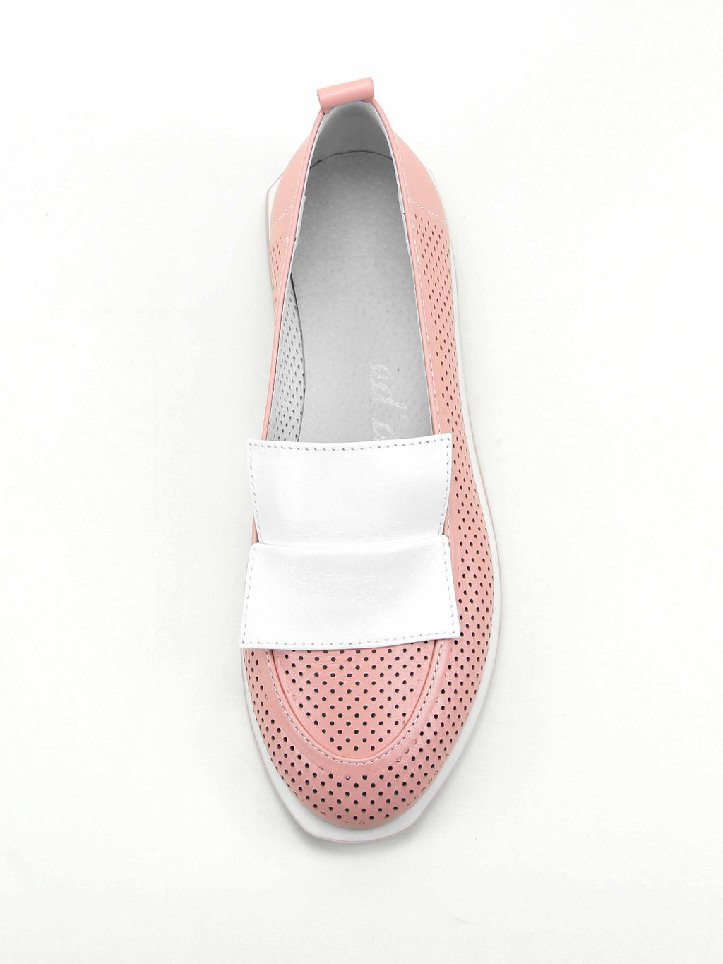 Лоферы EDART 118.р.Viсtoria be. розовый перфорация R - Ed'art фото 3