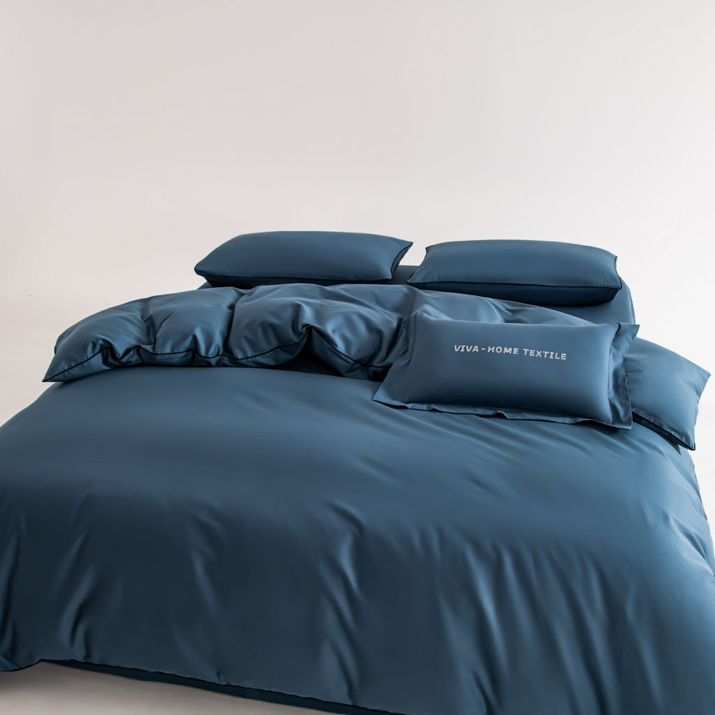 Комплект постельного белья Однотонный Сатин Элитный на резинке OCER017 180*200*30;160*200*30;140*200*30 Евро 4 Наволочки