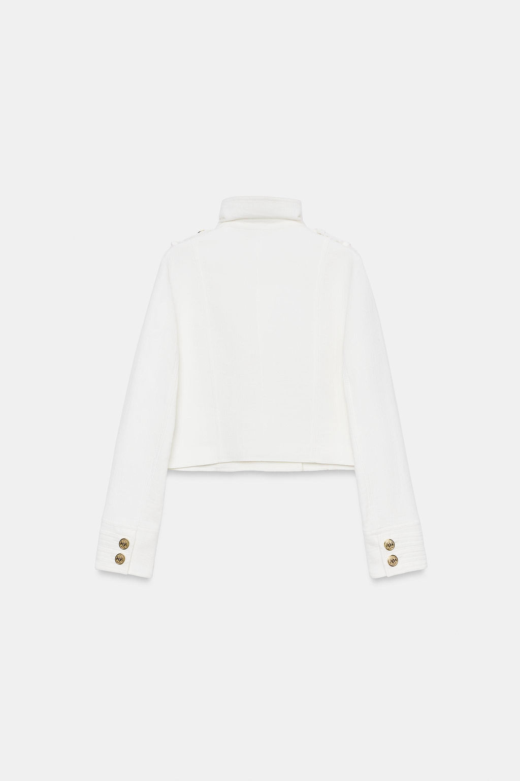 CHAQUETA CRUZADA BOT?N DORADO / Crudo - Zara фото 11