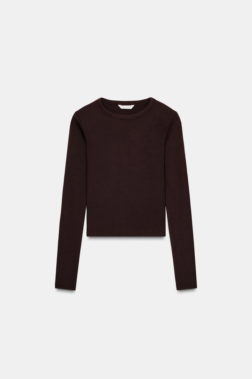 CAMISETA MANGA LARGA / Marr?n - Zara фото 6