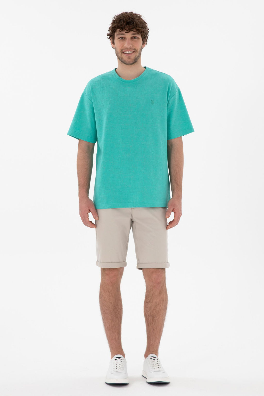 Erkek Comfort Fit Bisiklet Yaka Mint Jakarl_ _nterlok Ti__rt Sepette S_rpriz _ndirim - U.s. polo assn фото 4