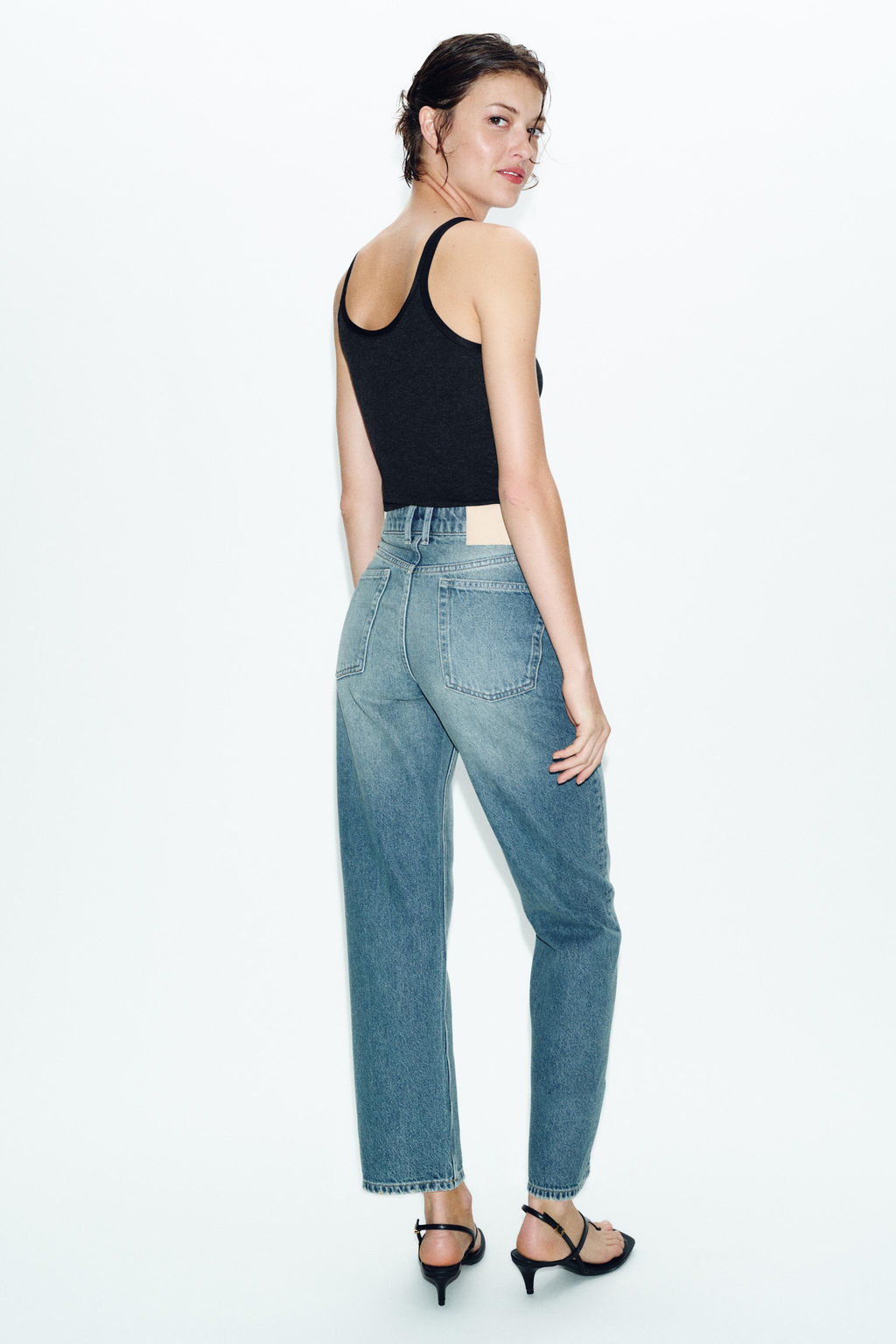 JEANS Z1975 SLIM CROPPED TIRO MEDIO / Azul / Verde - Zara фото 14
