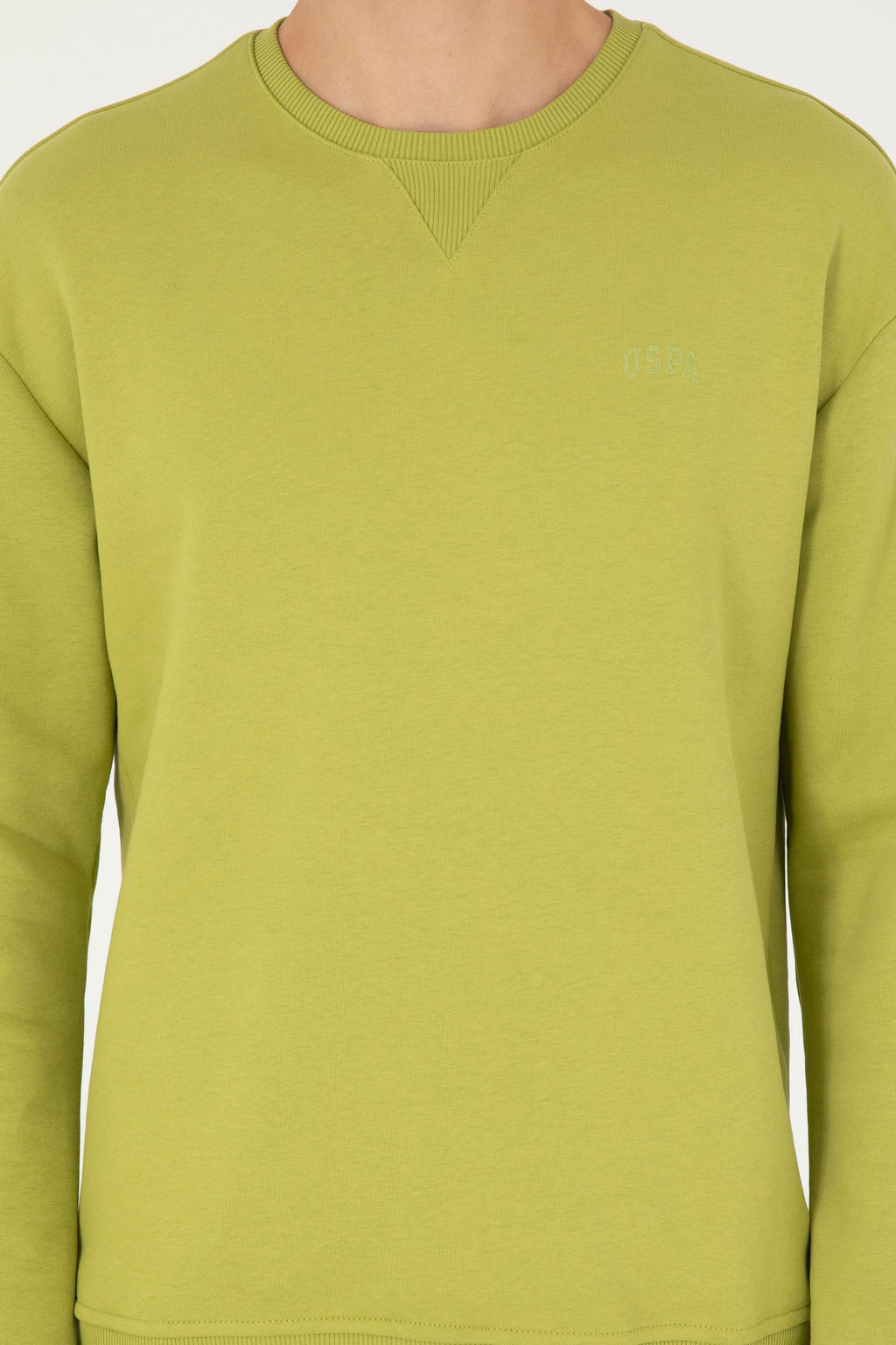 Мужской базовый свитшот фисташкового цвета - U.s. polo assn фото 6