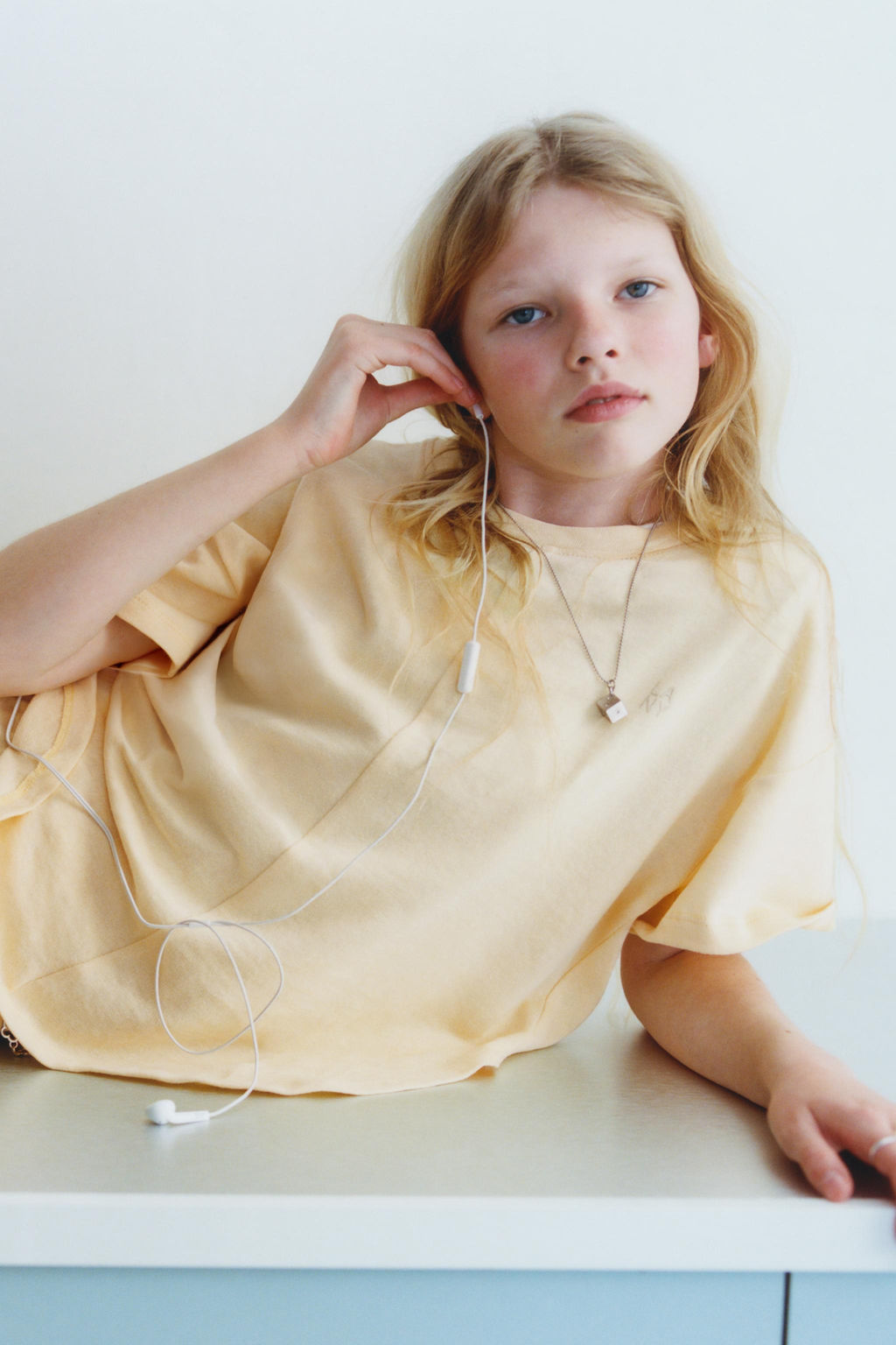 CONJUNTO CAMISETA Y PANTAL?N WIDE LEG LISOS / Amarillo - Zara фото 9