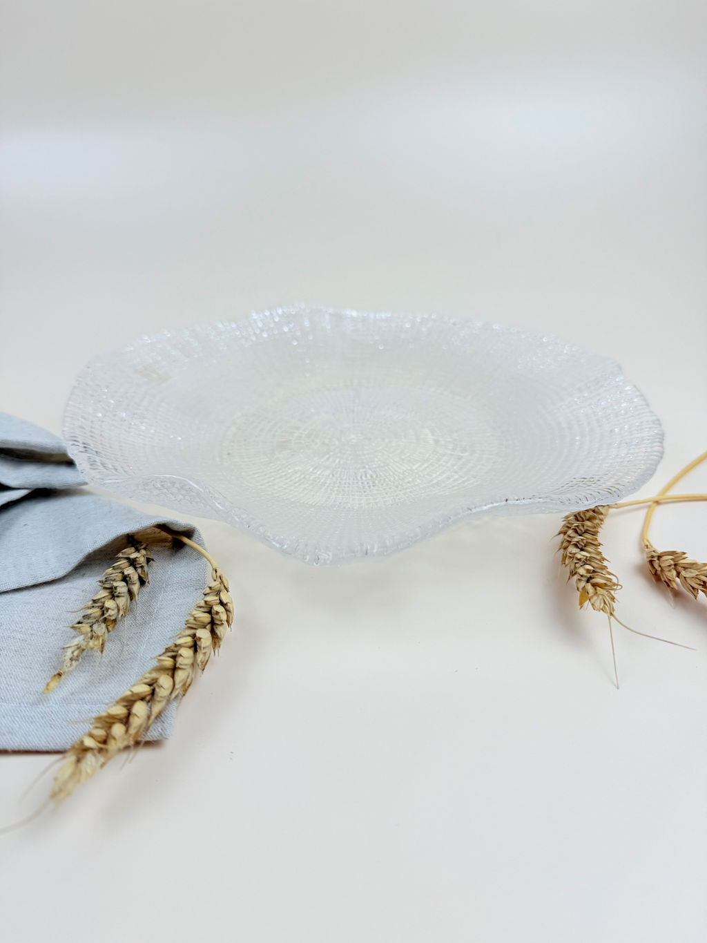 Блюдо 24.5 см прозрачное IVV (реплика) OLS-8293.1