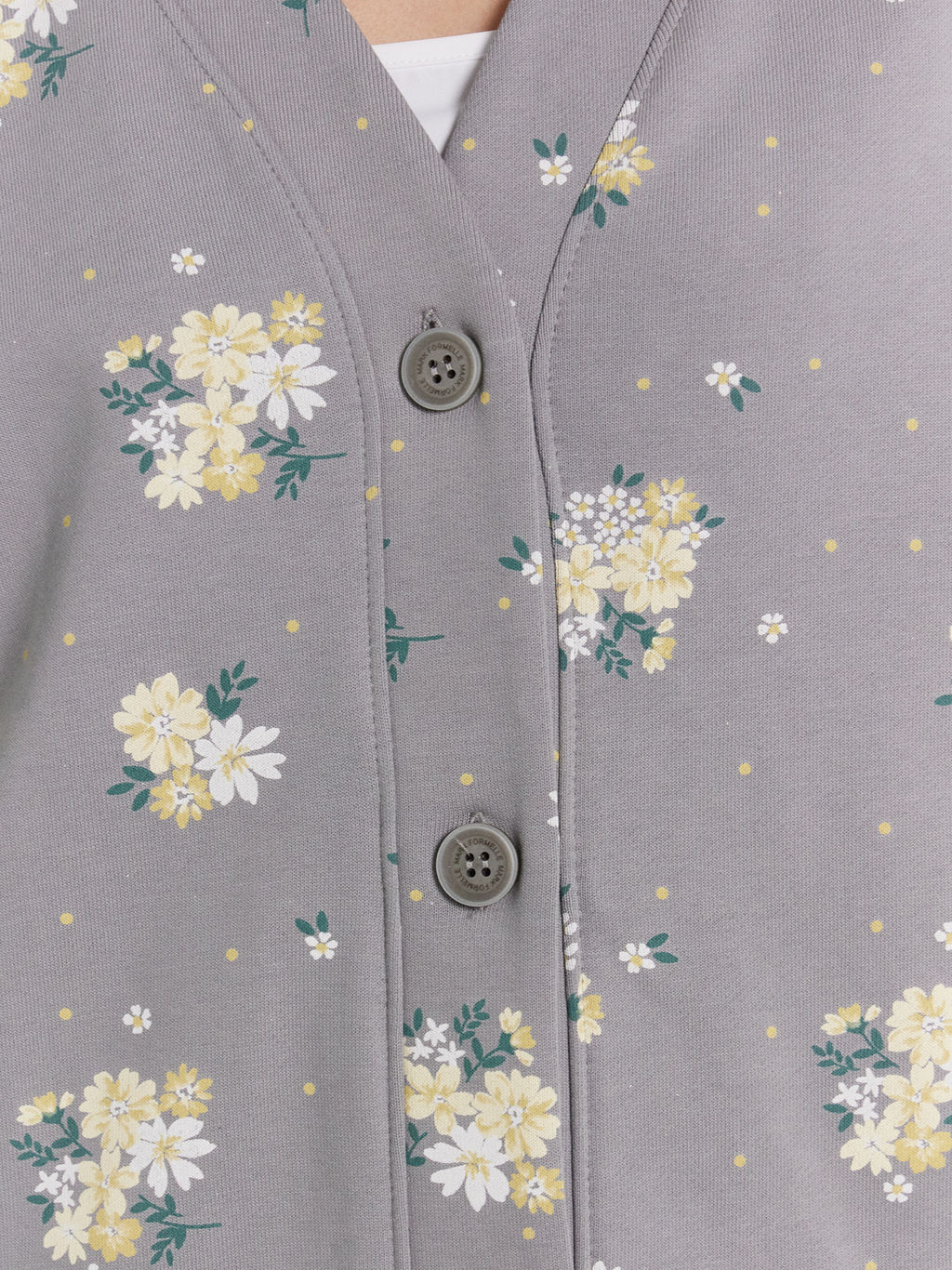 Кардиган серый с цветочным принтом цветы на сером 172114 - Mark formelle фото 5