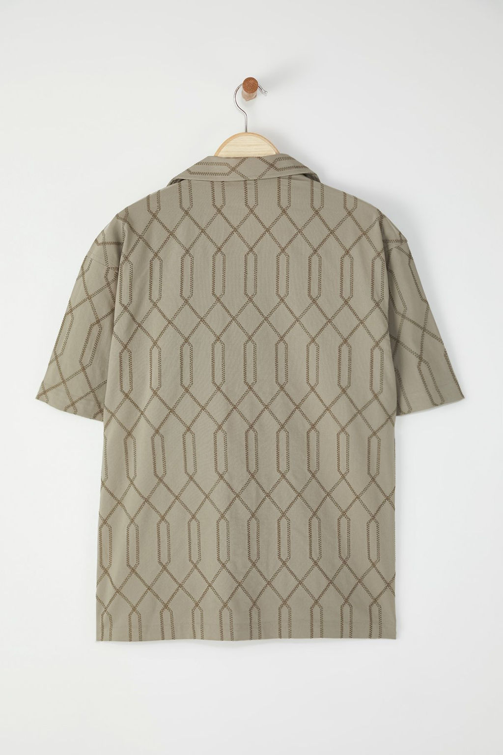 TRENDYOL MAN Haki Oversize Gomlek TMNSS25GO00050 - Trendyolmilla фото 9