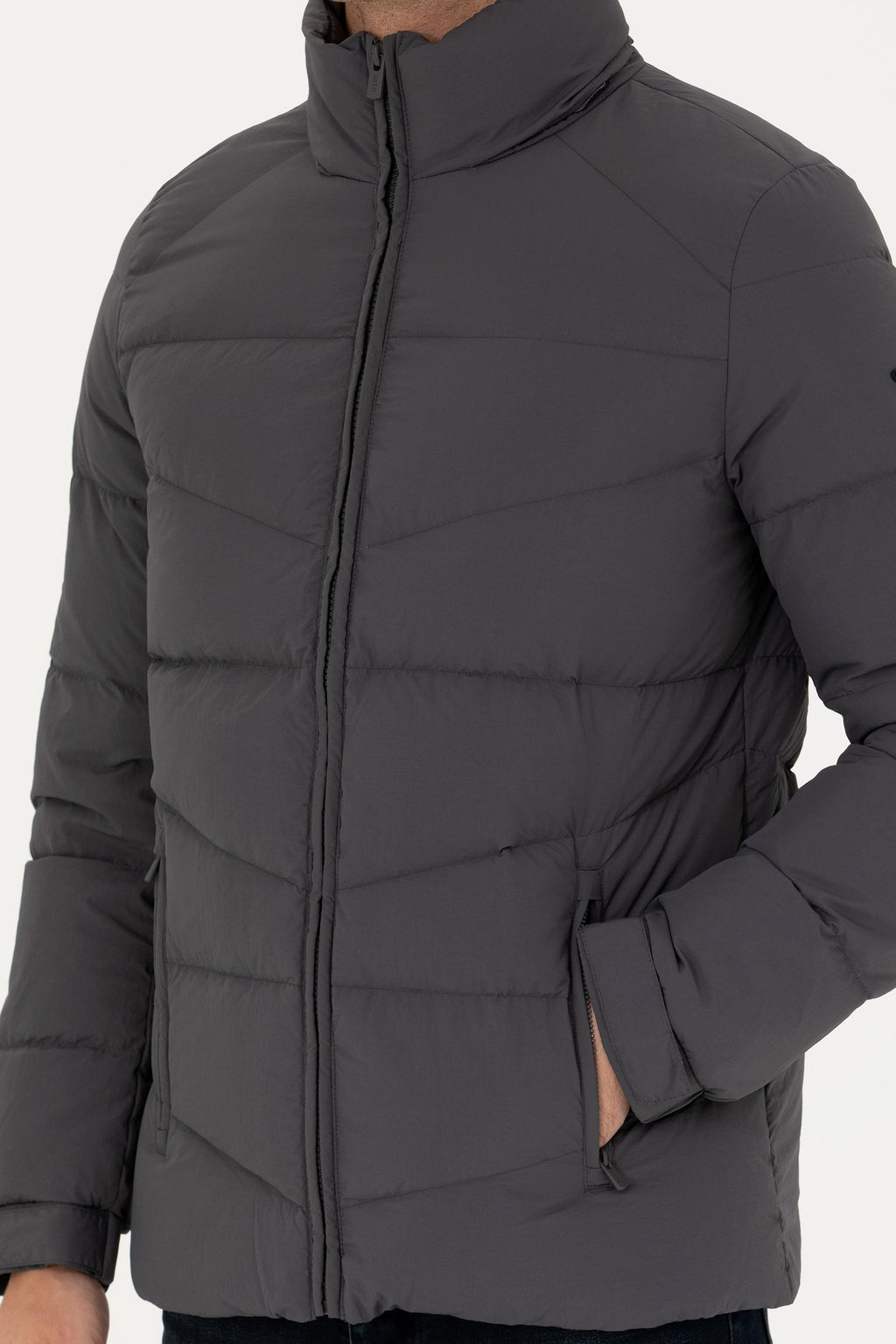 U. S. Polo Assn / Мужское пальто антрацитового цвета - U.s. polo assn фото 20