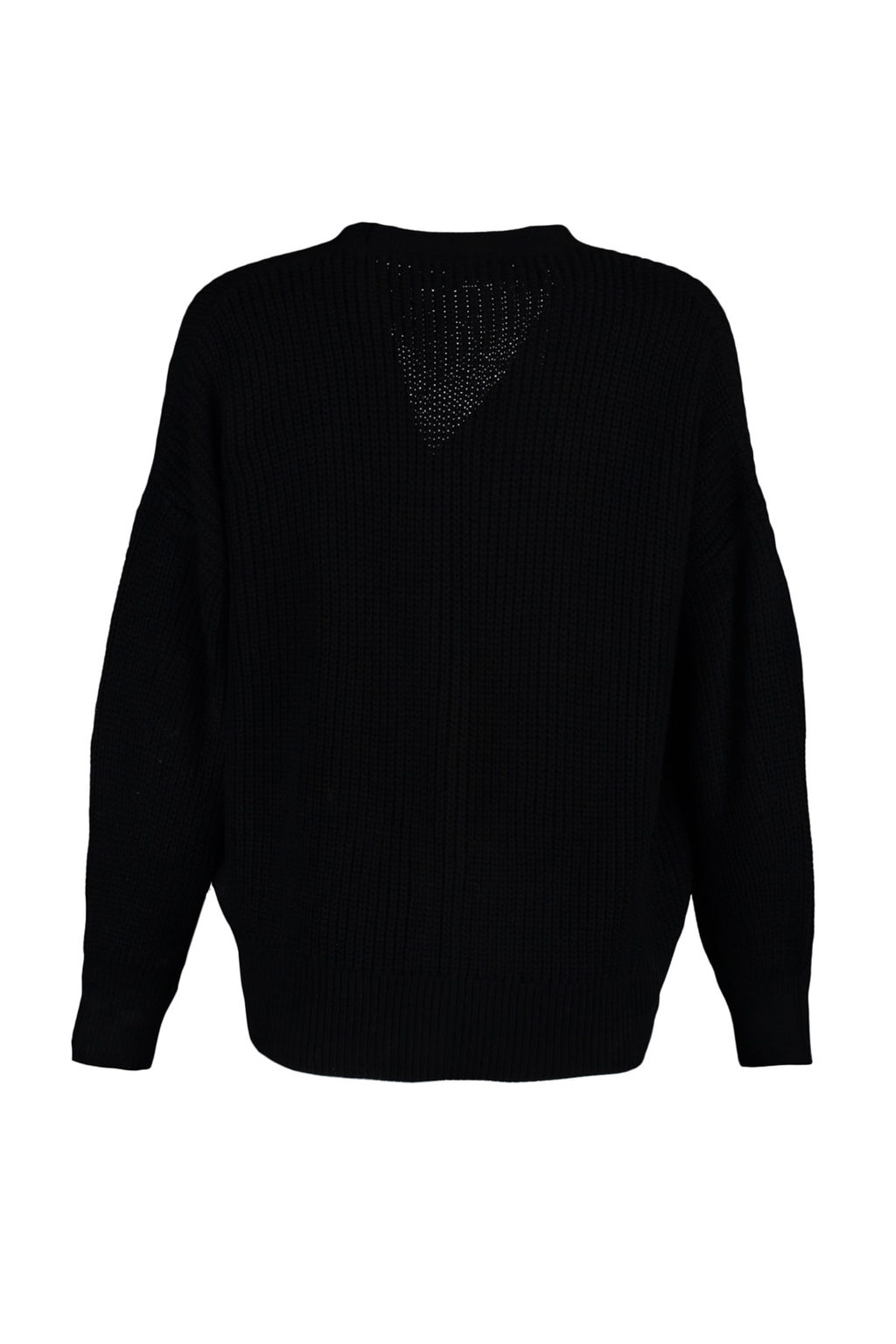 TRENDYOLMILLA Ekru Genis Kal?p V Yaka Triko H?rka TWOAW20HI0215  фото 8