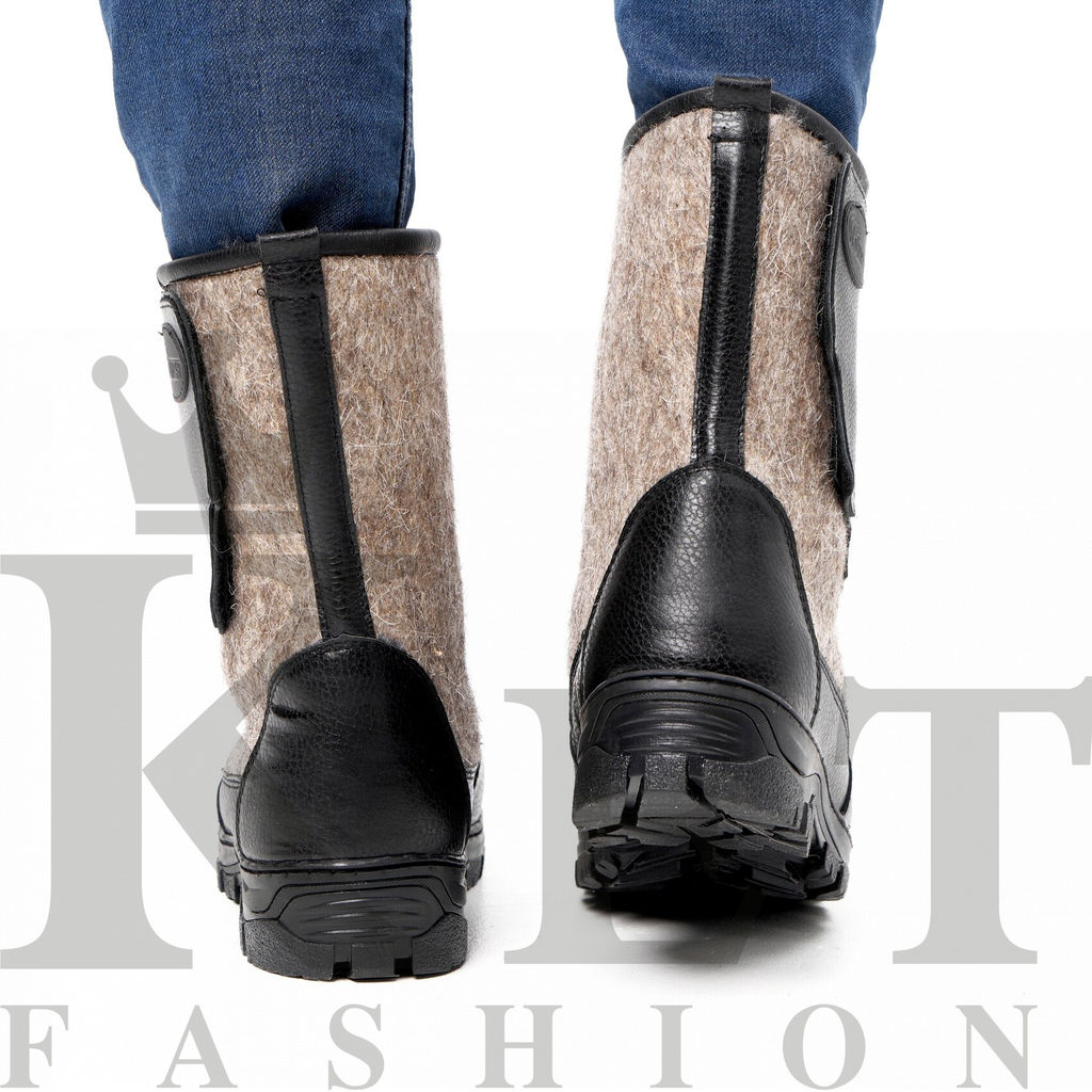 ВИДЕООБЗОР Сапоги мужские войлочные Мансур, на липучках, литая подошва - Мирунт фото 3