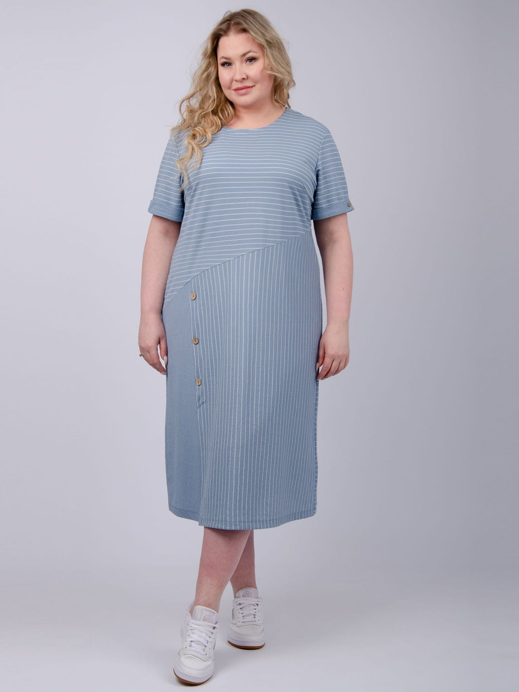 Платье "Волна", туман (М)