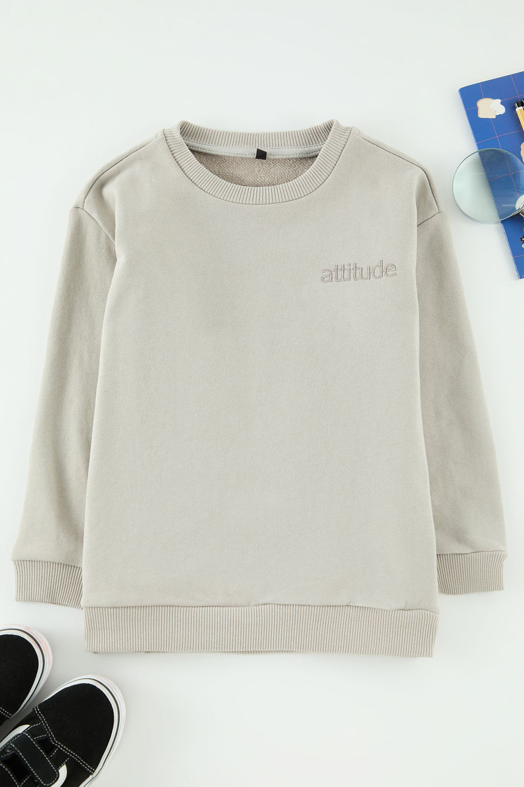 Petrol Erkek Cocuk Baba-Ogul Bask?l? Orme Mini Me Sweatshirt TKDAW25SW00101 - Trendyolmilla фото 5