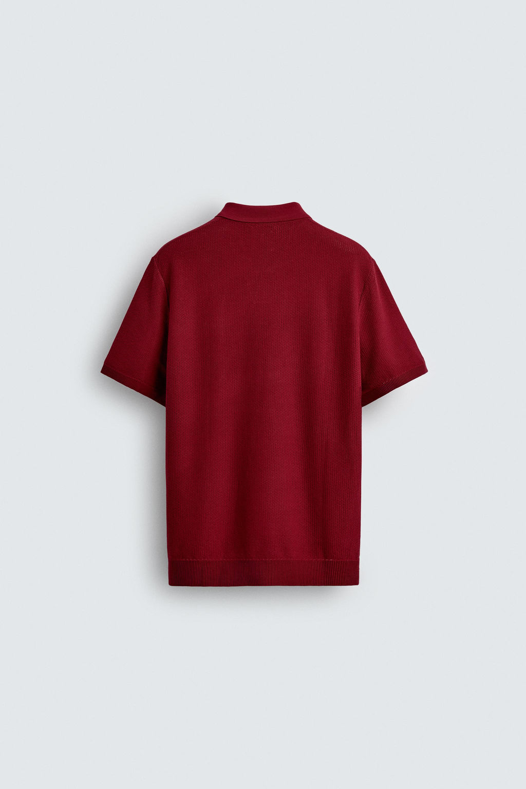 TEXTURED KNIT POLO SHIRT - Zara фото 8