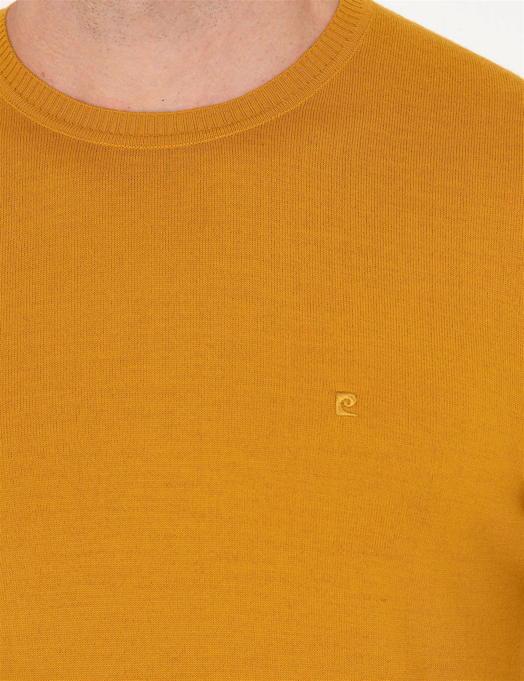 Safran Slim Fit Bisiklet Yaka Y_n Kar___ml_ Basic Triko Kazak - Pierre cardin фото 7