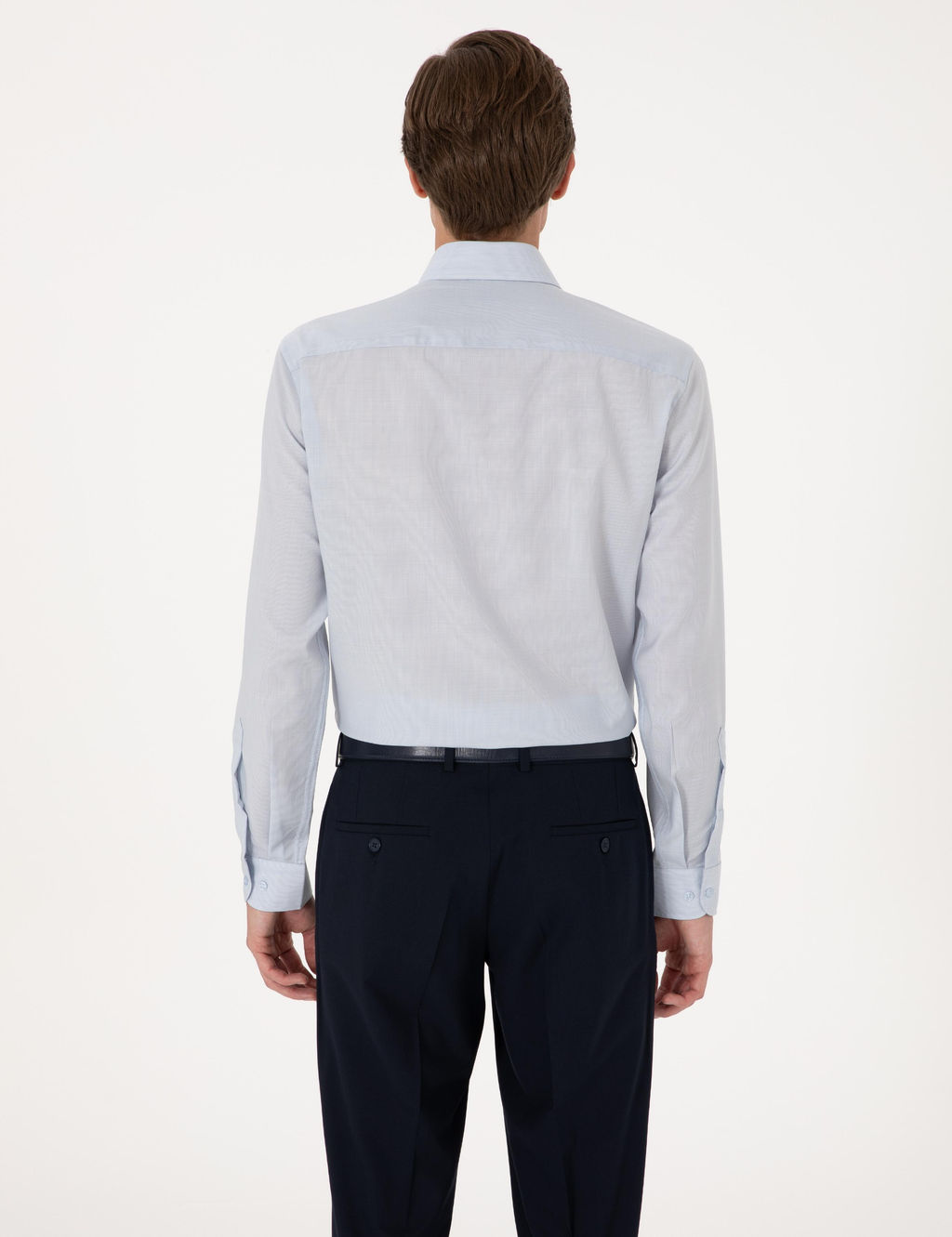 A__k Mavi Slim Fit Uzun Kollu G_mlek - Pierre cardin фото 5