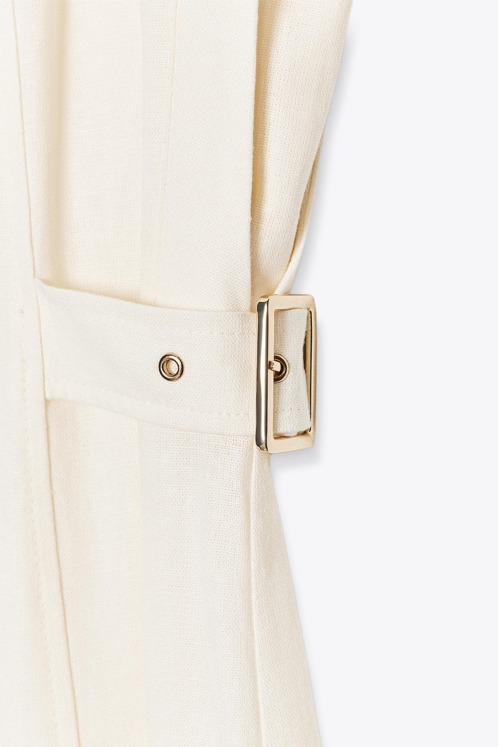 MIDI DRESS WITH BELT LOOPS IN A LINEN BLEND - Zara фото 16