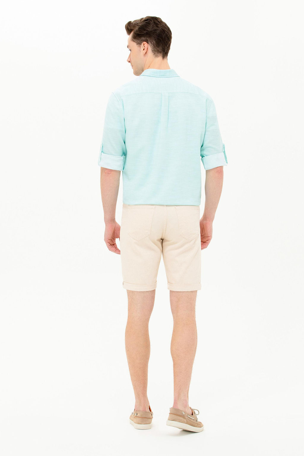 U. S. Polo Assn Мужские бежевые джинсовые шорты - U.s. polo assn фото 18