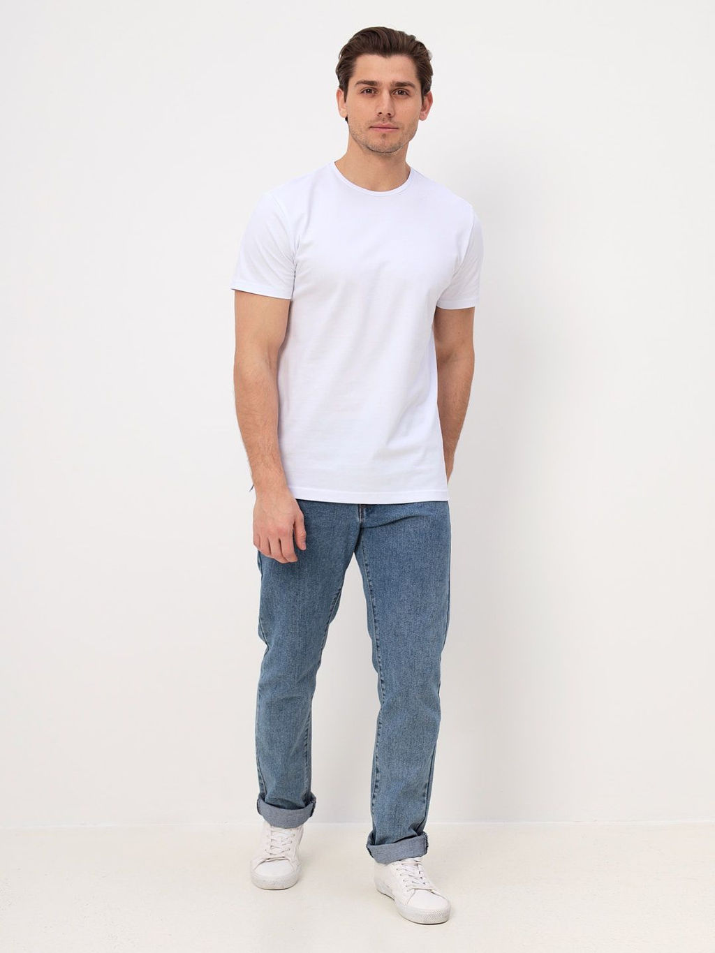 Футболка мужская короткий рукав GREG G145-PO-HJ-10002-4T (белый)  фото 4