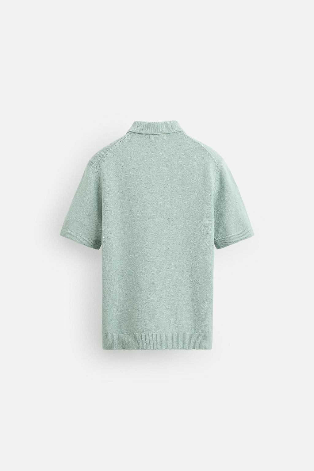 TEXTURED KNIT POLO SHIRT - Zara фото 8