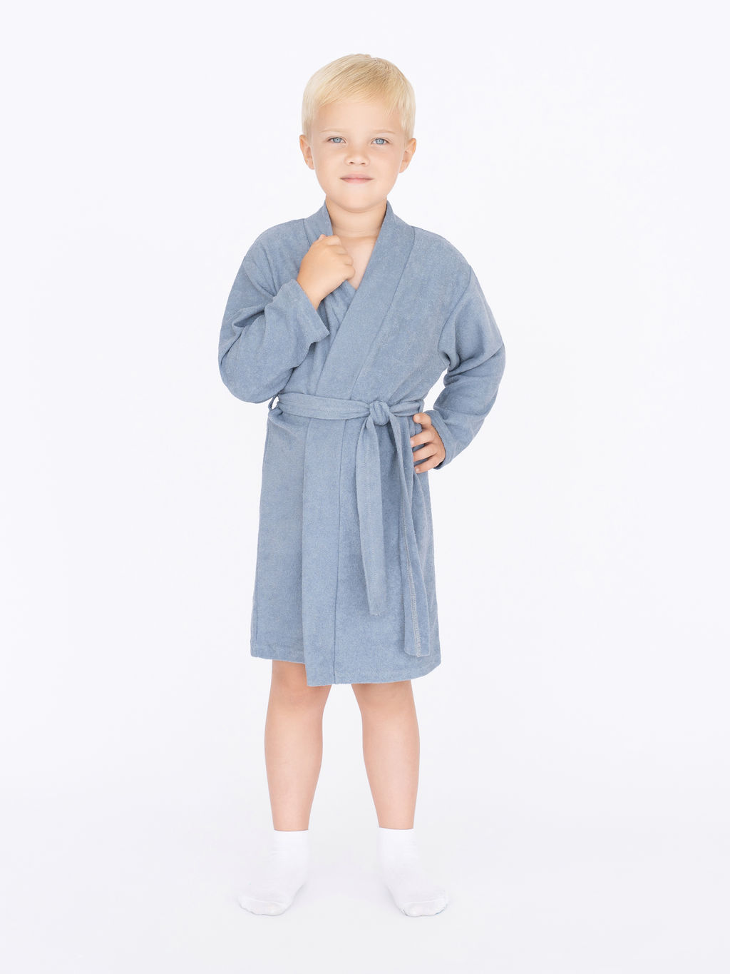 Халат детский серый