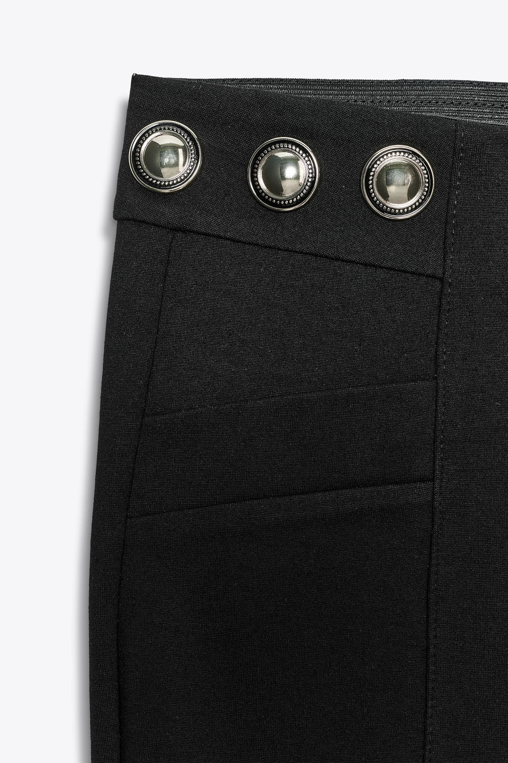 LEGGINGS WITH GOLD BUTTON DETAIL - Zara фото 3