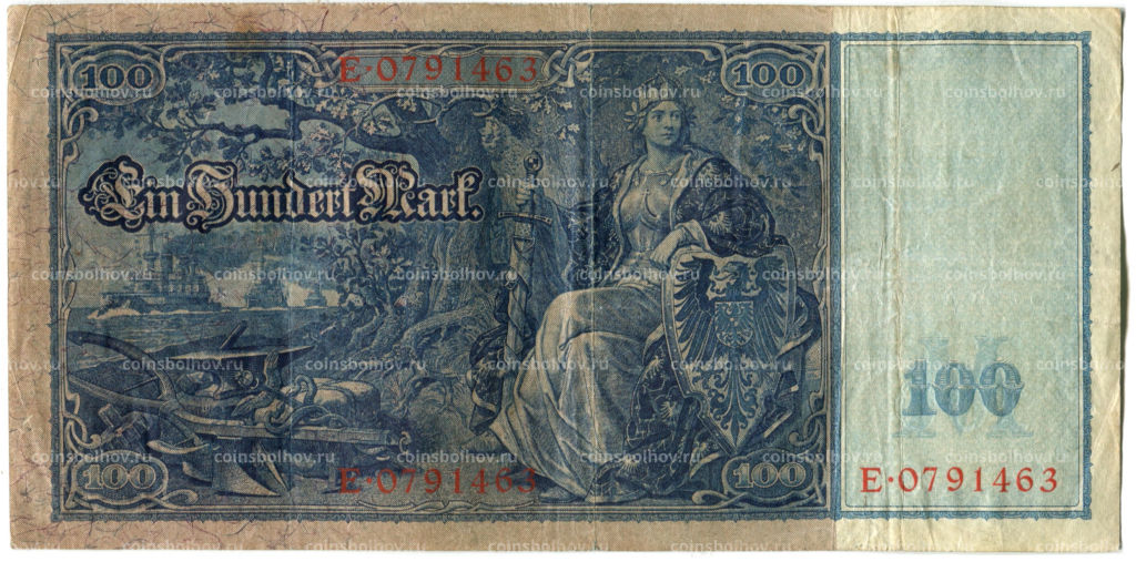 Банкнота 100 марок 1910 года Германия