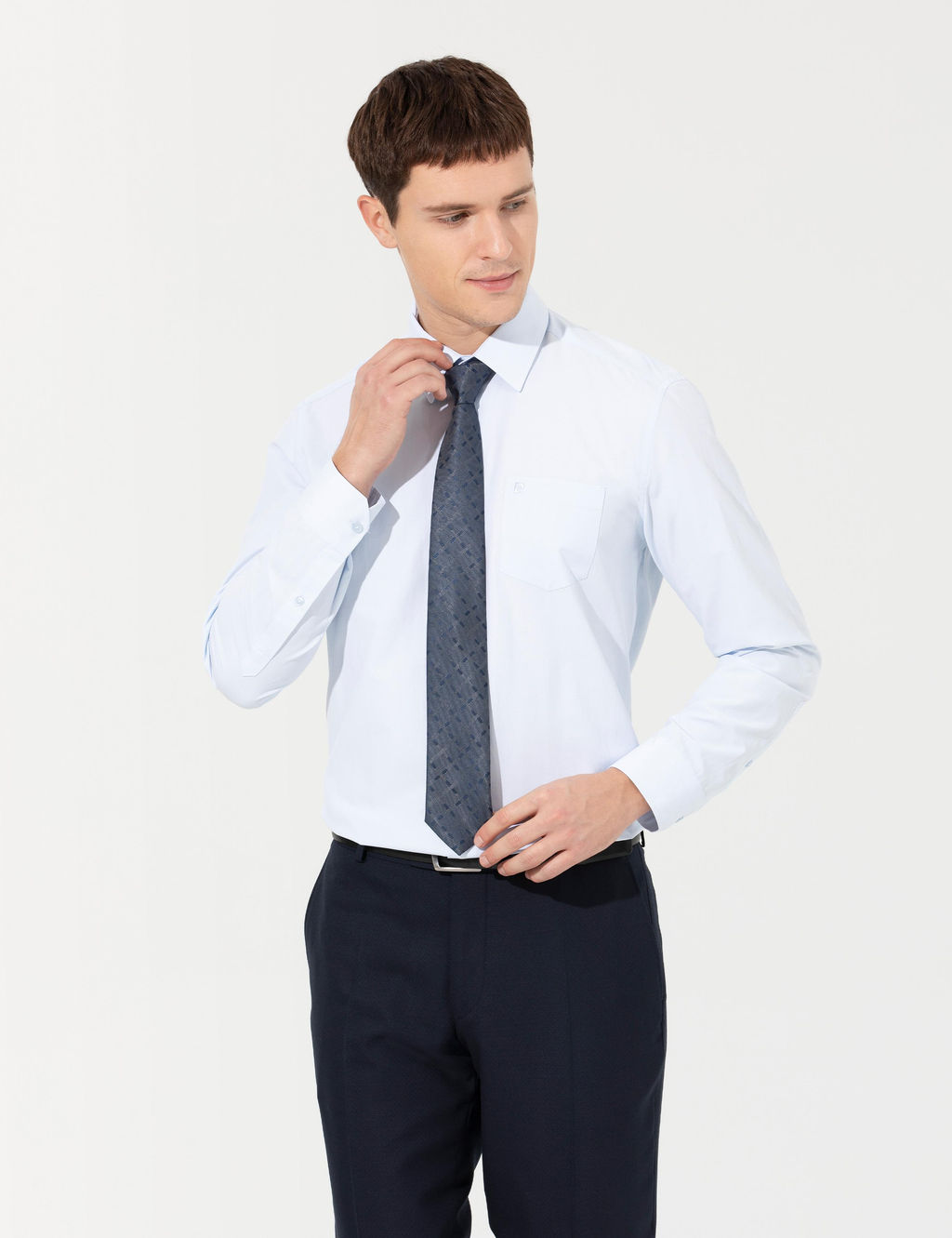 A__k Mavi Regular Fit Uzun Kollu Basic G_mlek