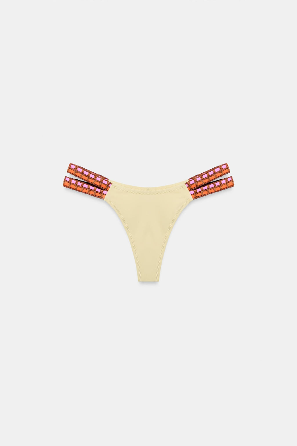 BRAGUITA BIKINI CINTAS CROCHET / Amarillo - Zara фото 3