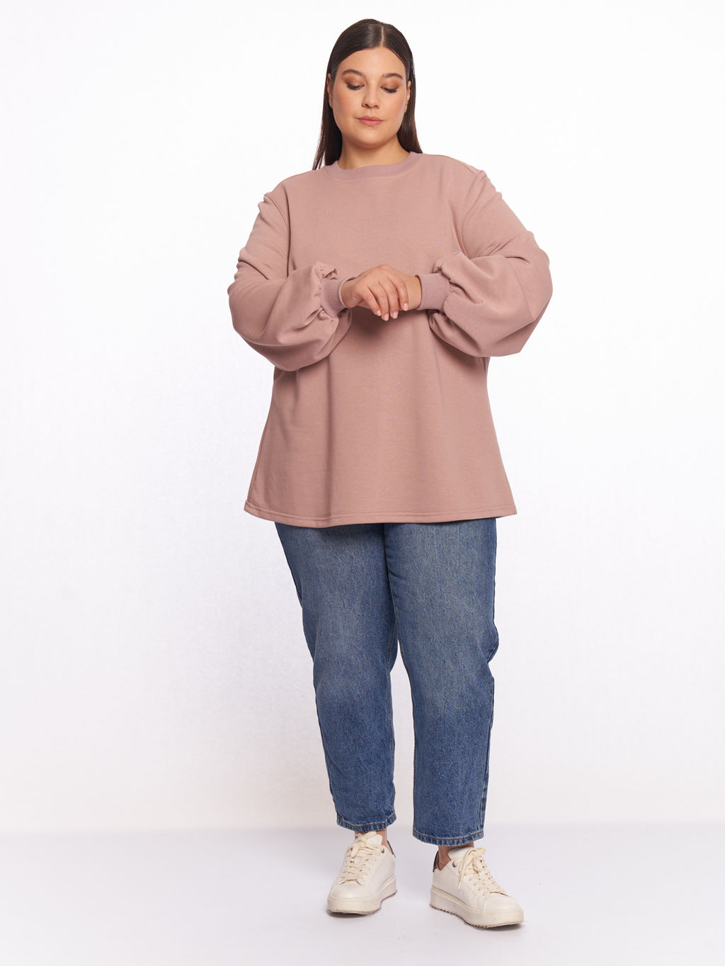 Свитшот с объемными рукавами SV01502PIN40 - Артесса фото 8