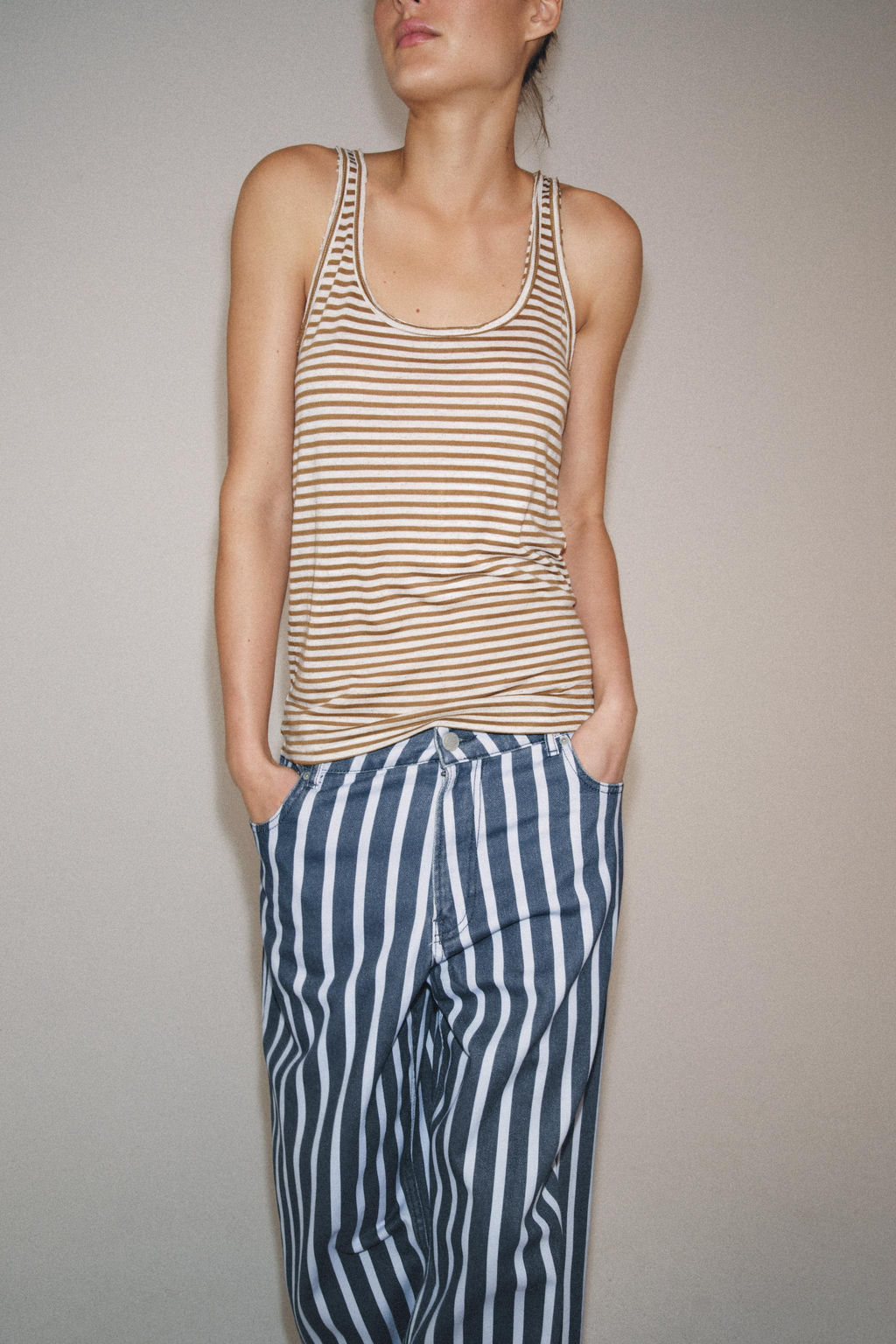 CAMISETA R?STICA RAYAS / CRUDO - Zara фото 7