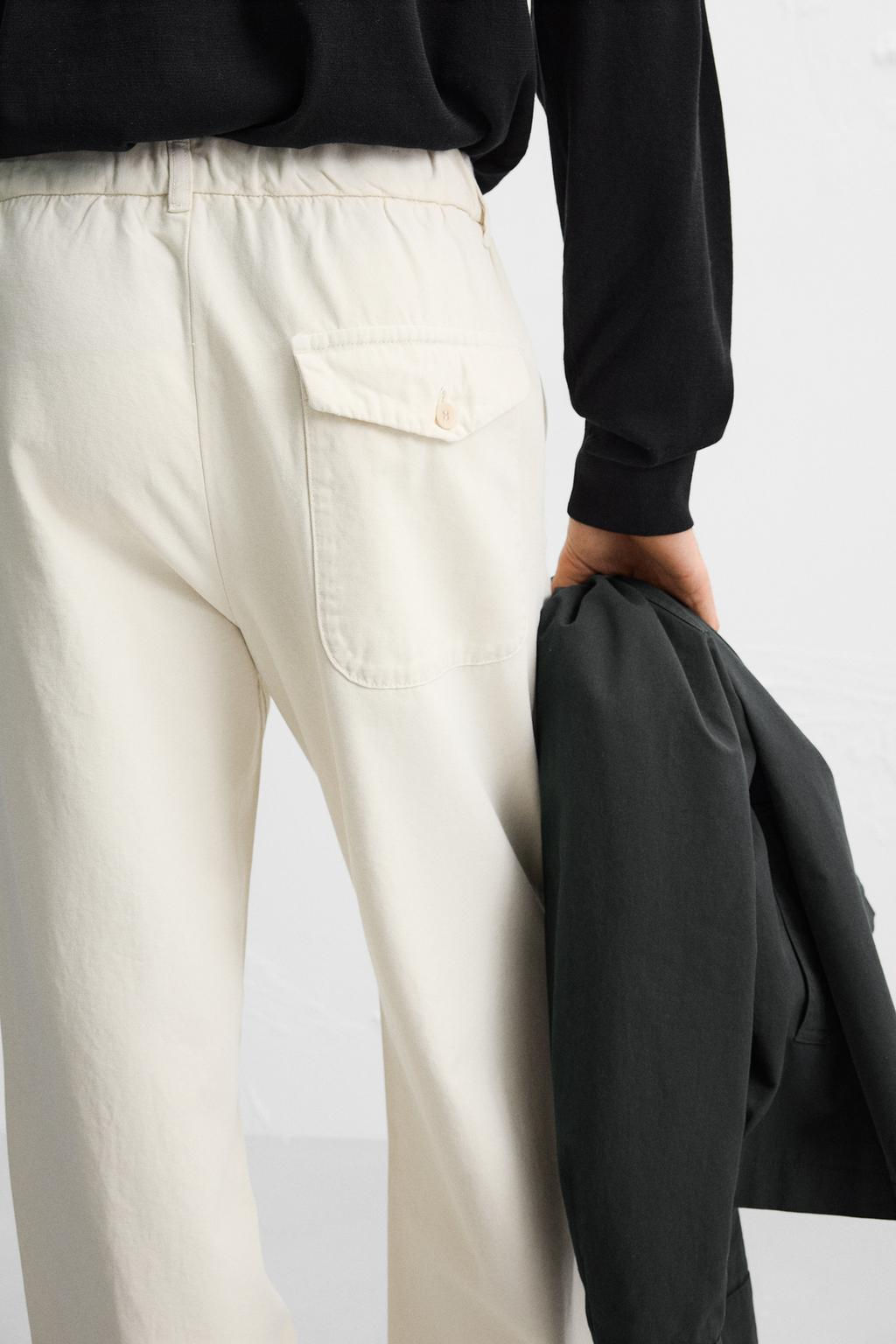 RELAXED FIT PLEATED TROUSERS - Zara фото 5