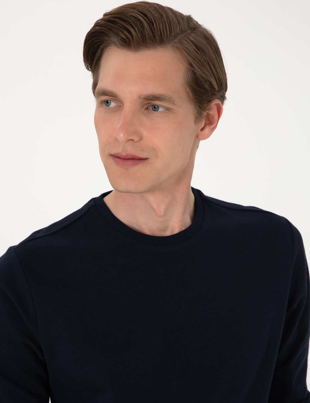 Lacivert 2 _plik Regular Fit Bisiklet Yaka Basic Sweatshirt - Pierre cardin фото 2