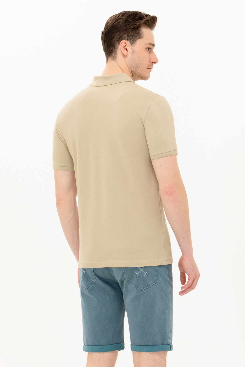 Мужская футболка цвета хаки Basic - U.s. polo assn фото 4