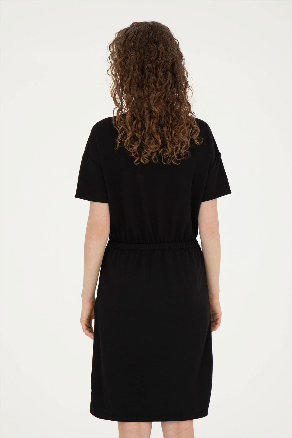 Женское черное трикотажное платье - U.s. polo assn фото 5