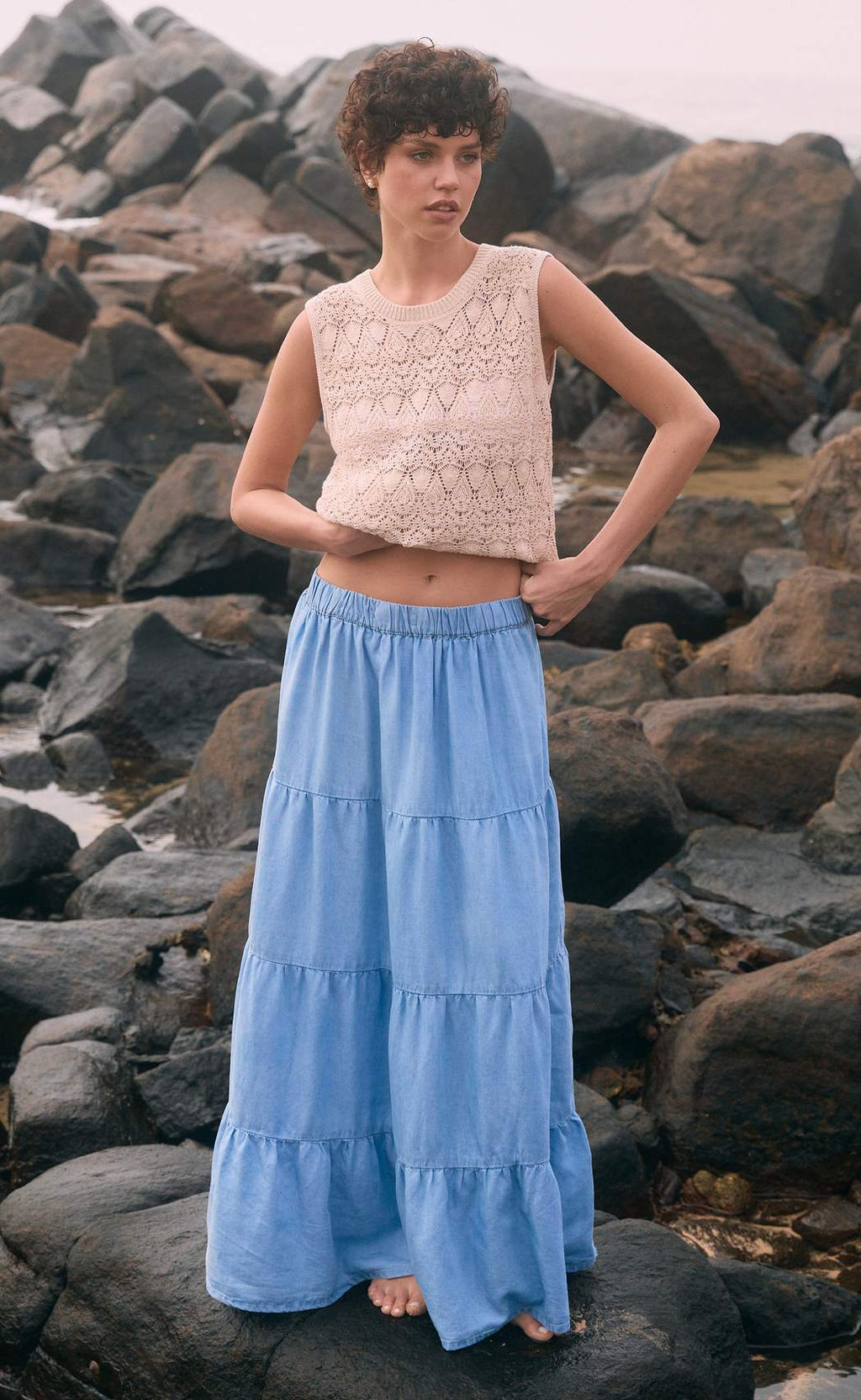 Юбка P512-0205 l.blue