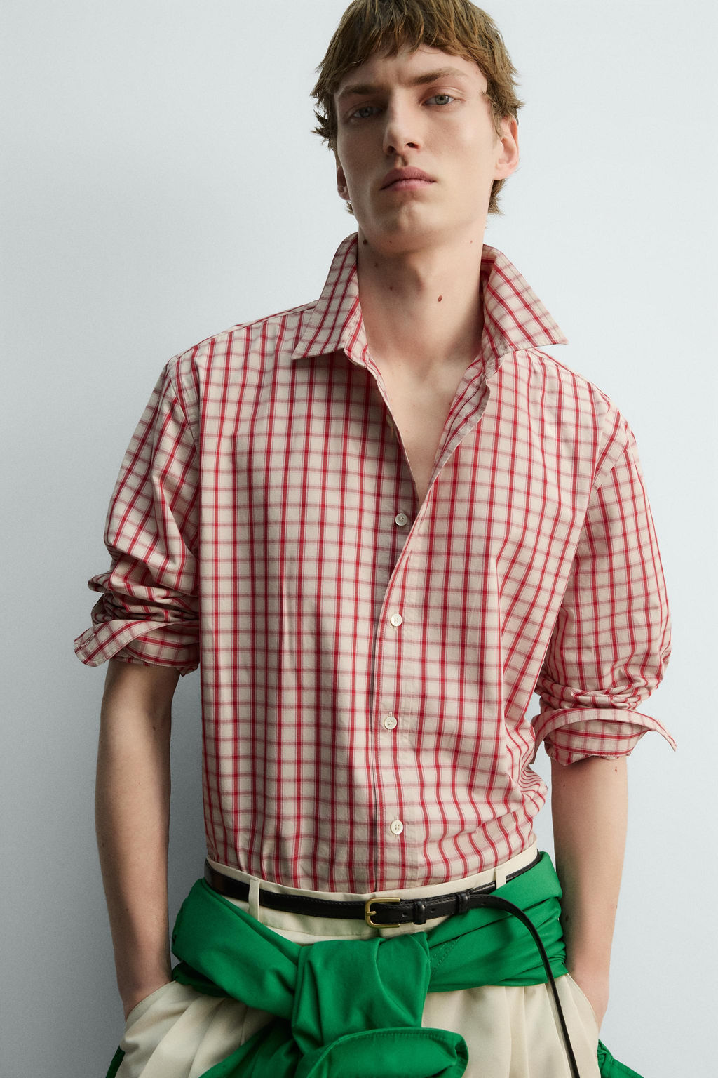 LIMITED EDITION RELAXED FIT CHECK SHIRT - Zara фото 16