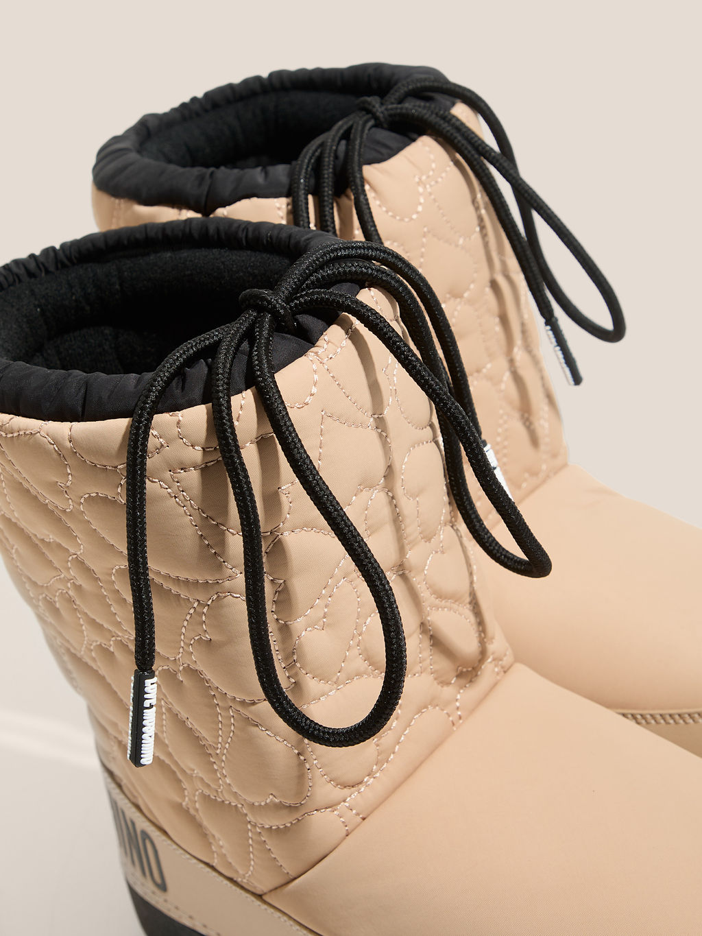 Женские дутики LOVE MOSCHINO SKI BOOT Артикул 4562725, бежевый  фото 3