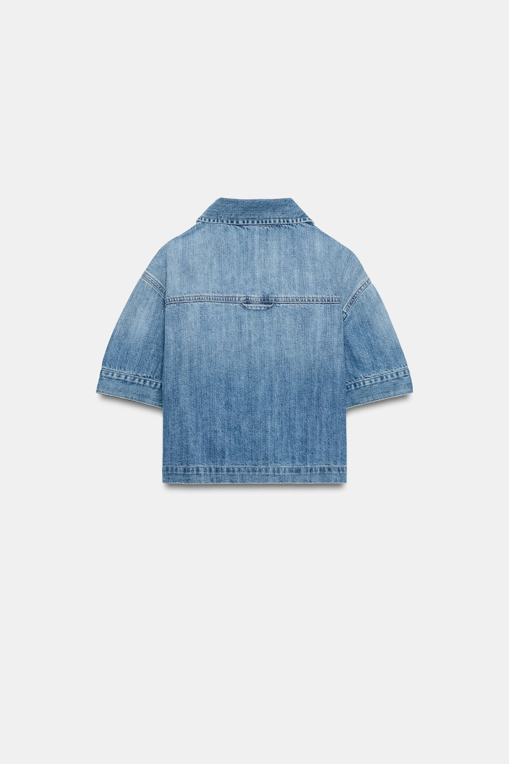 CAMISA Z1975 DENIM MANGA CORTA / Azul medio - Zara фото 7