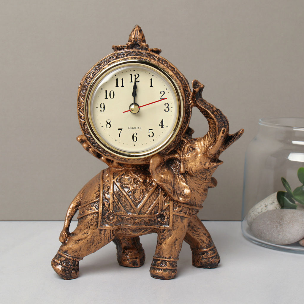 Часы статуэтка Слон 17 см / 1079A /уп 72/ - ГалеонТрейд фото 5