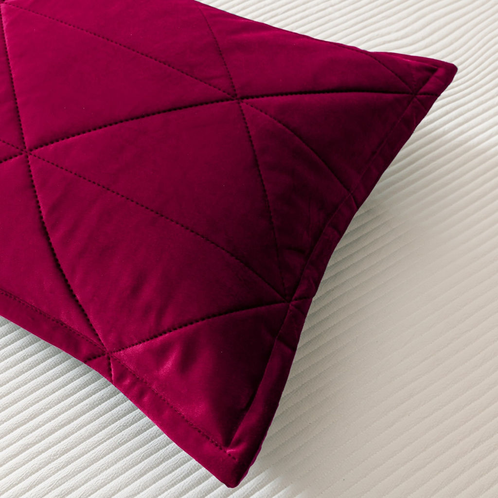 Велюровое покрывало в клетку и одна наволочка OVL035 160*220 - Ситрейд фото 9