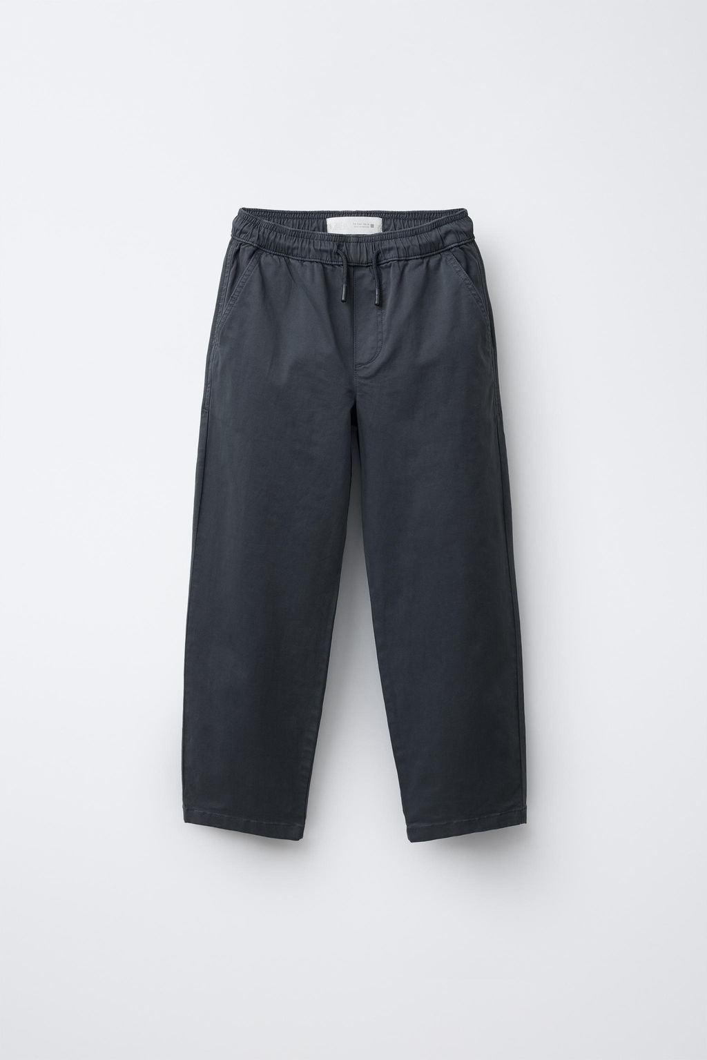 STRAIGHT FIT TROUSERS WITH LABEL