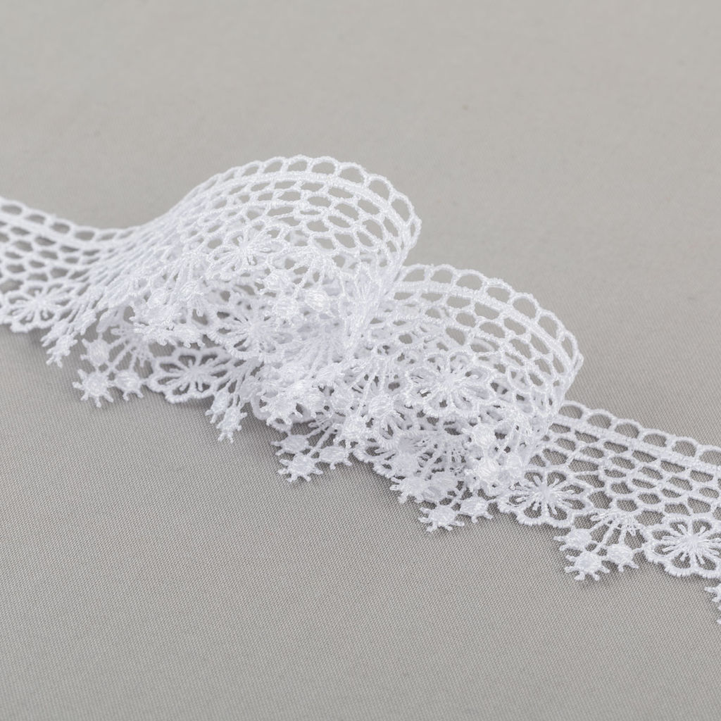 Гипюр Gamma 40 мм GGM-4002 в пакете 10 м 0.2 Турция GP001WH белый