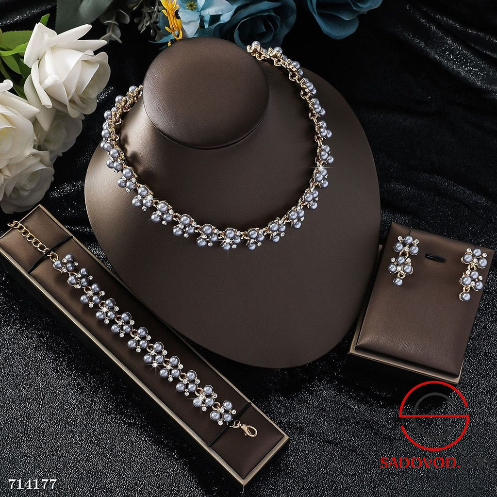 Комплект из колье, серьги и браслет с жемчугом - Bruno фото 8